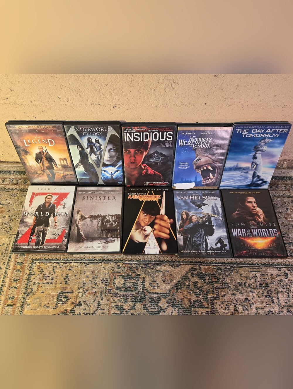 Lot Of 10 Horror Thriller Movie Dvds Sinister, World War Z, Insidious, And More